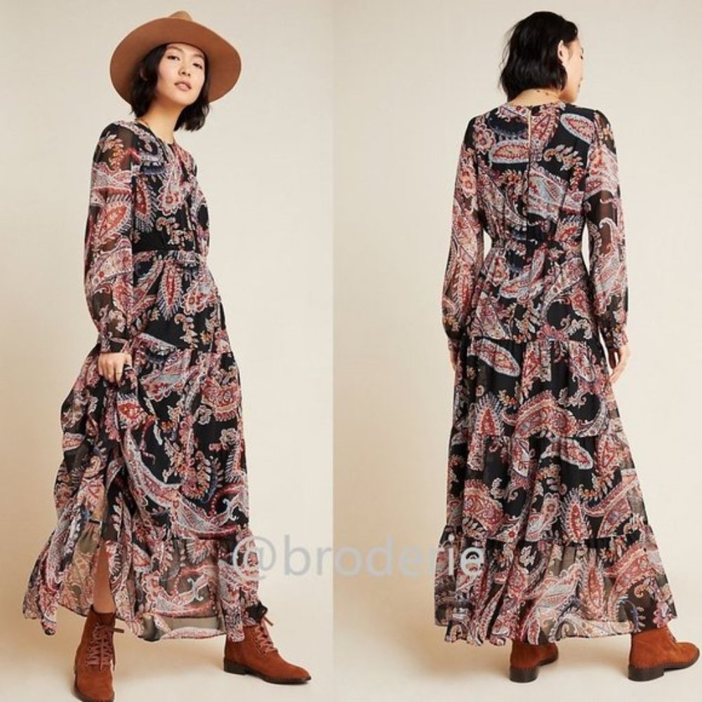 NEW Anthropologie Paisley Maxi Dress